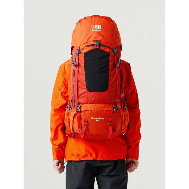 KARRIMOR アウトドア用 リュックサック CougarApex 60 60L K.Orange 大容量モデル テント泊 2~3泊 長期縦走向け 5010910930