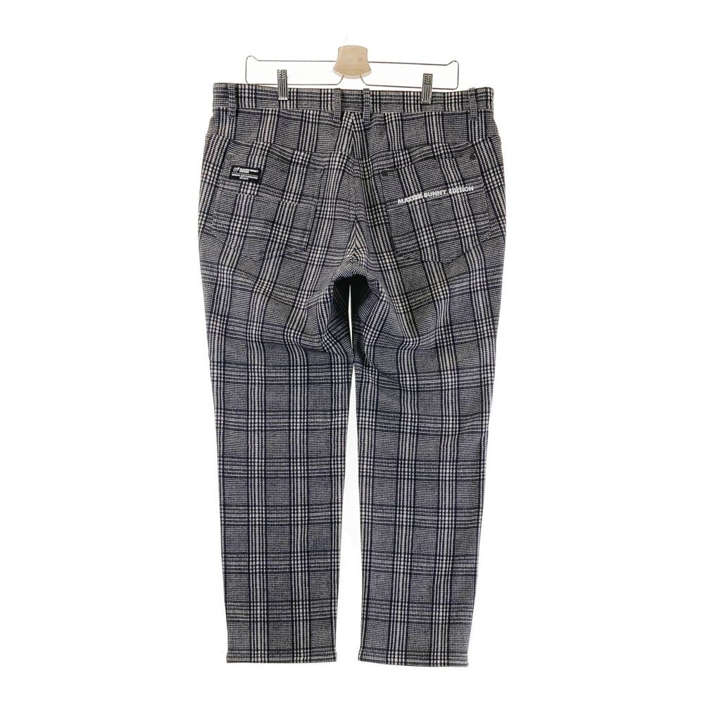 サイズ 7 MASTER BUNNY EDITION マスターバニーエディション 裏起毛 ストレッチパンツ グレンチェック柄 ブラック系 ゴルフウェア メンズ ストスト