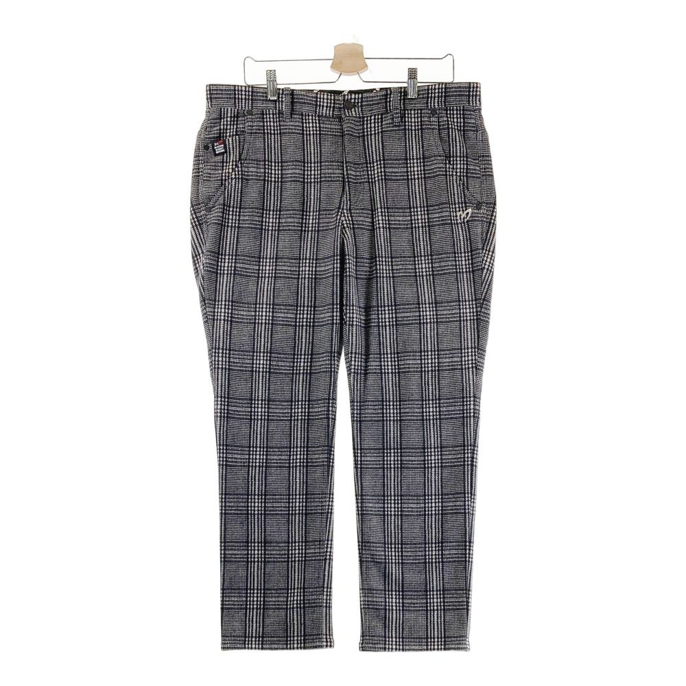サイズ 7 MASTER BUNNY EDITION マスターバニーエディション 裏起毛 ストレッチパンツ グレンチェック柄 ブラック系 240101556385 ゴルフウェア メンズ ストスト