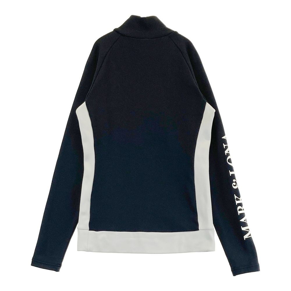サイズ 36 MARK-LONA マークアンドロナ 裏起毛ハーフジップTシャツ ブラック系 ゴルフウェア レディース ストスト