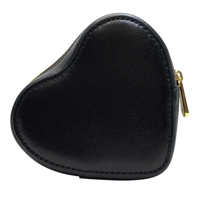 フェラガモ ヴァラリボン ハート型 コインケース ポーチ 小物入れ マルチポーチ ロゴ レザー ブラック ゴールド Salvatore Ferragamo レディース 人気 定番 上品 感 かわいい