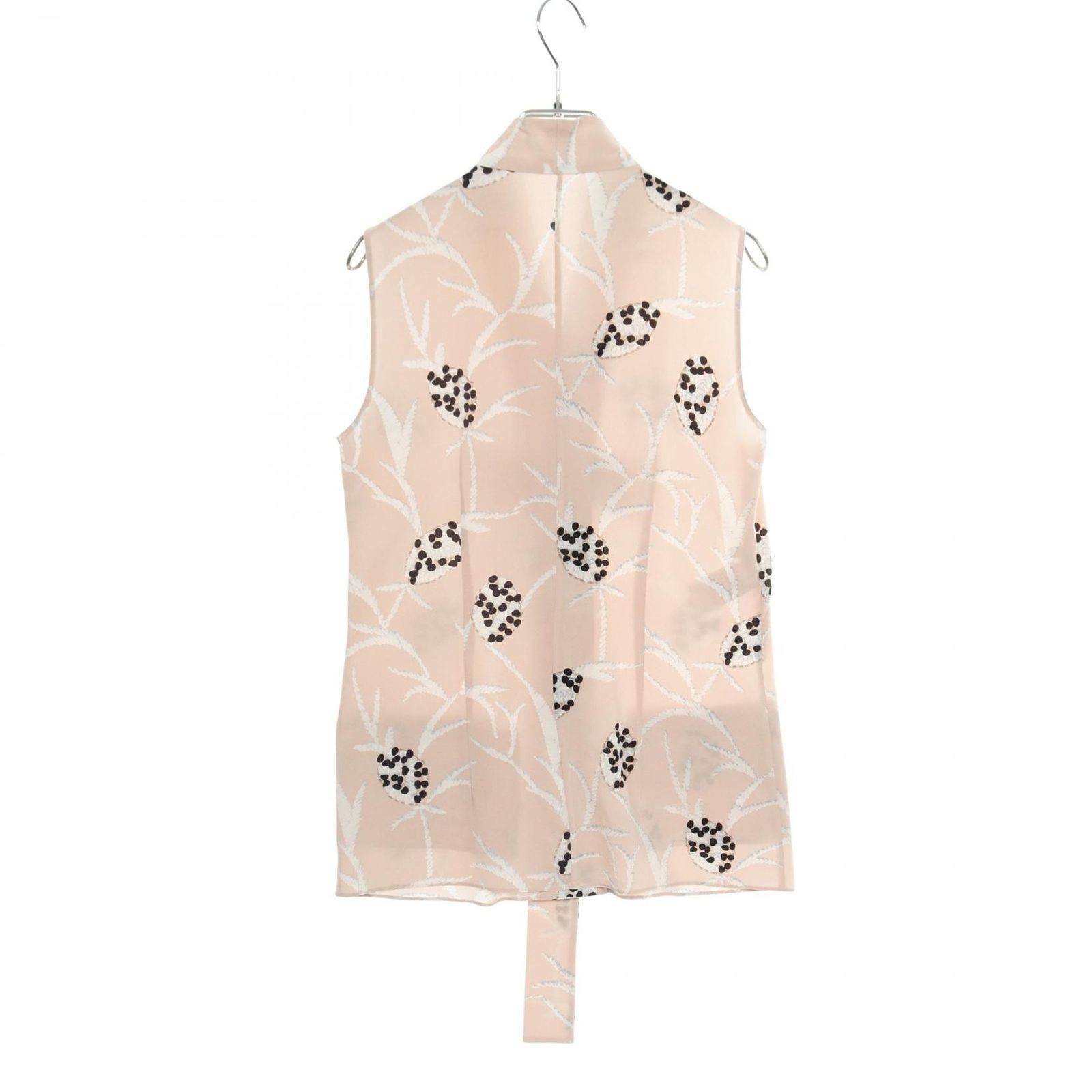 マルニ MARNI タンクトップ ピンク シルク リボン ノースリーブ
