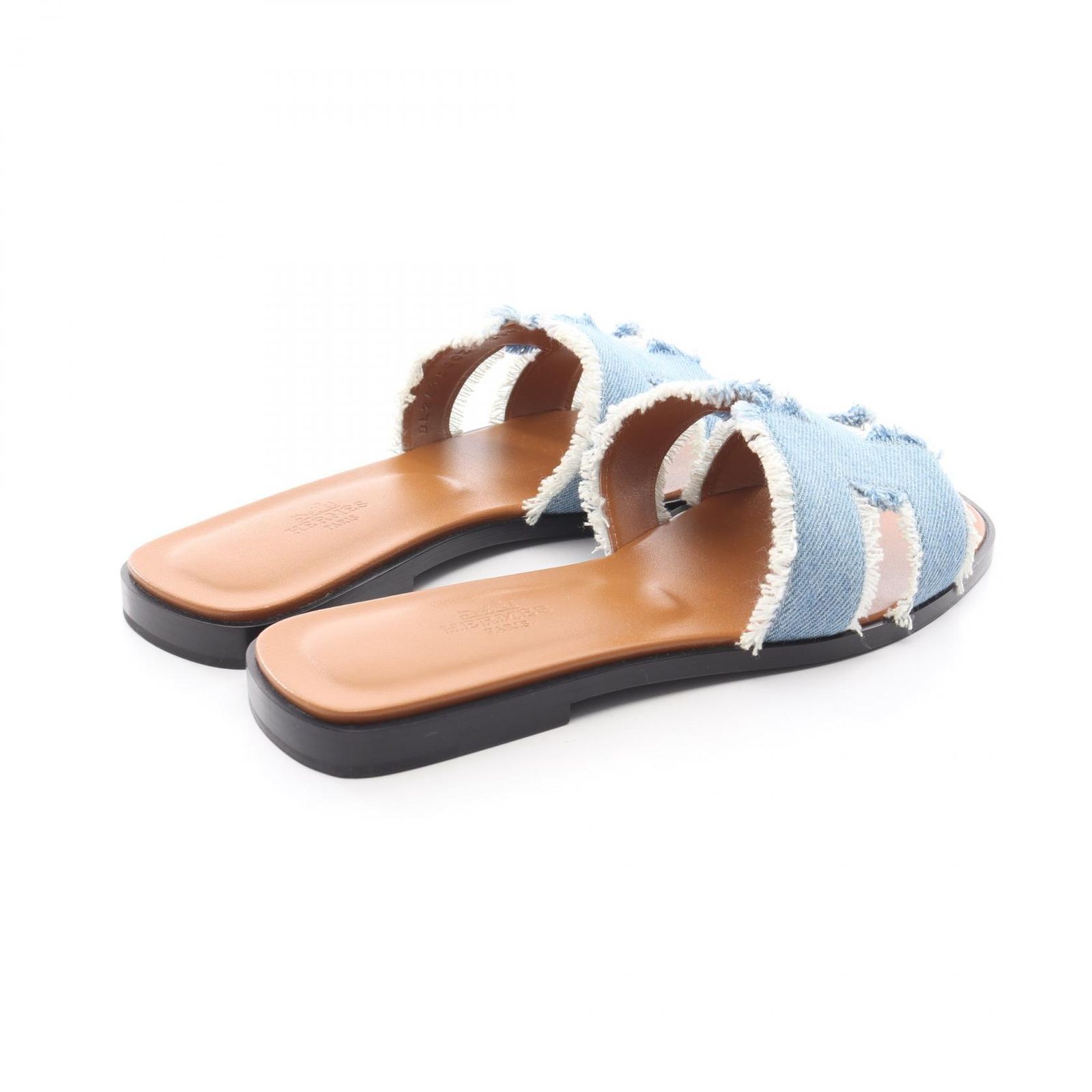 エルメス HERMES ミュール オラン 241060 Z デニム サンダル レディース A