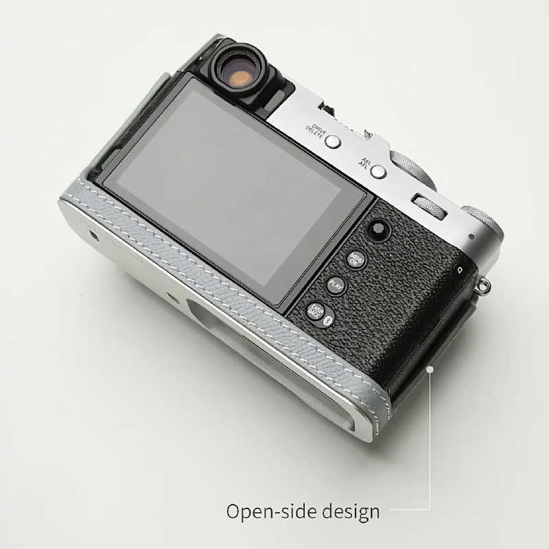  MR STONE 富士フィルム X 100 VI用 本革ケース クラシック メタルグリップ付 ベージュ PTBD 011 その他 カメラアクセサリー