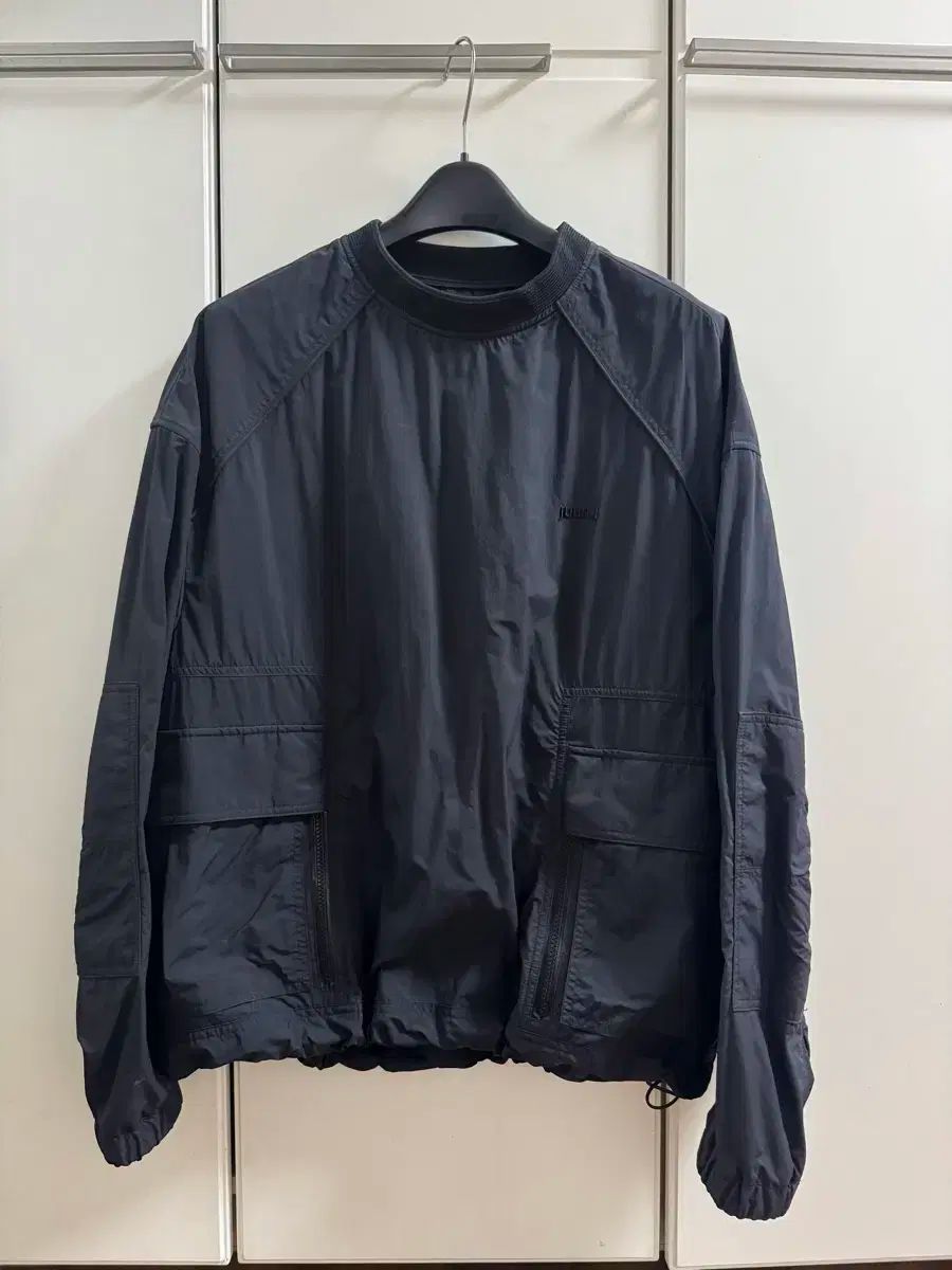 S JUUN J ジッパー ポケット 下部シャーリング スウェット - ブラック