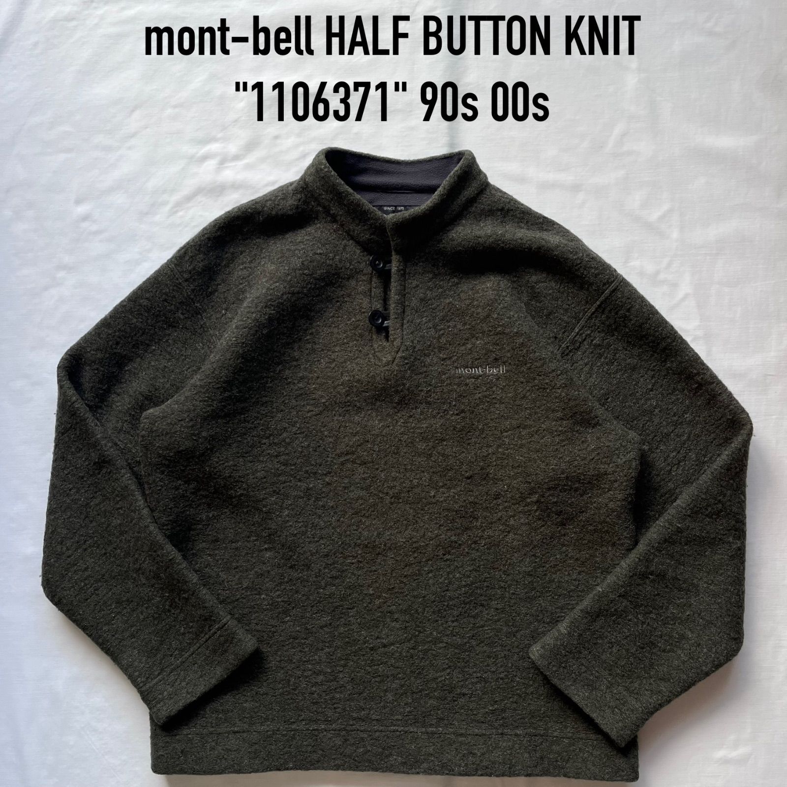 mont-bell モンベル ニット ハーフボタン 90s 00s Lサイズ