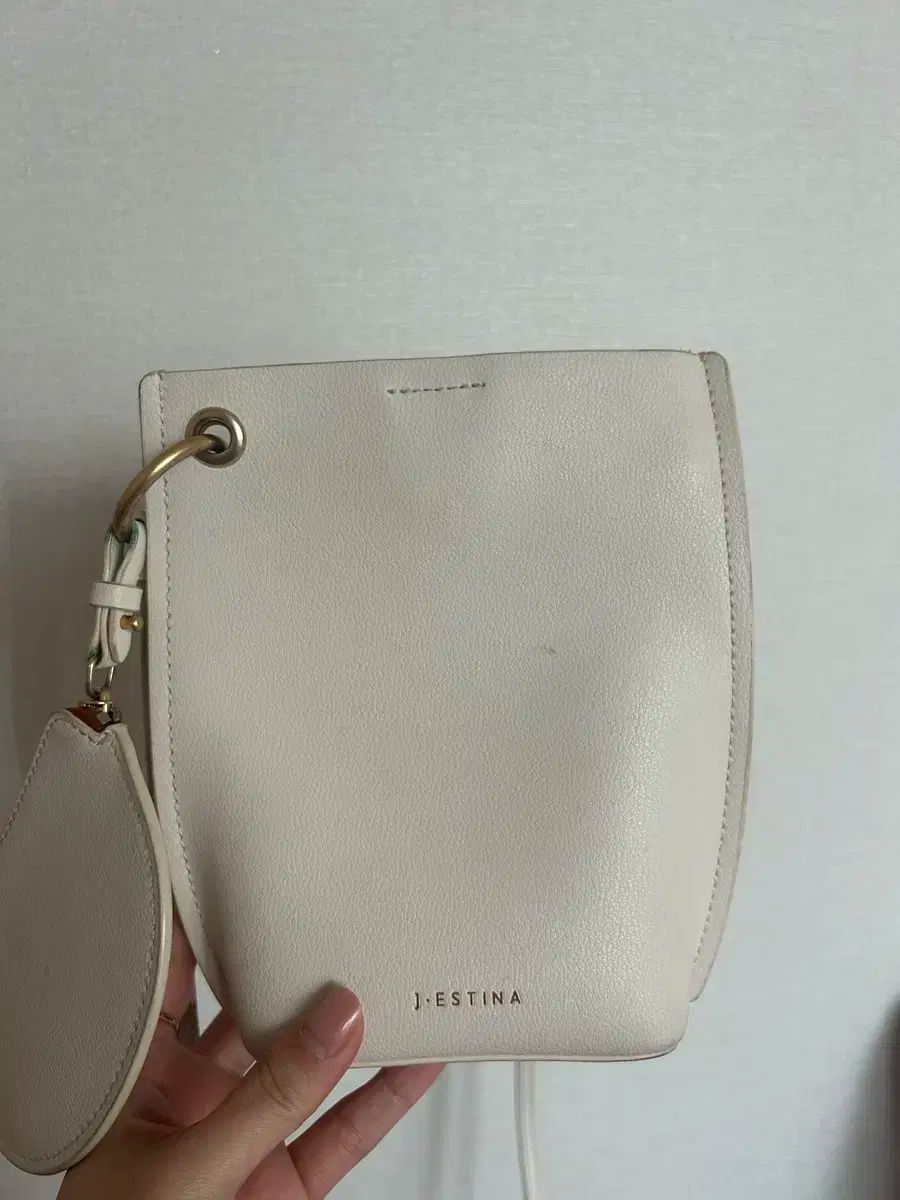 J.ESTINA ミニ クロスバック アイボリー