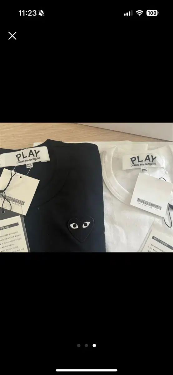  コム デ ギャルソン PLAY 半袖T ブラック 半袖(Tシャツ) Tシャツ カットソー