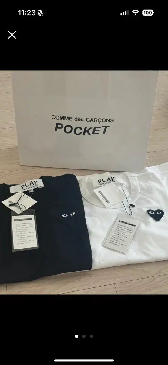 コム デ ギャルソン PLAY 半袖T ブラック