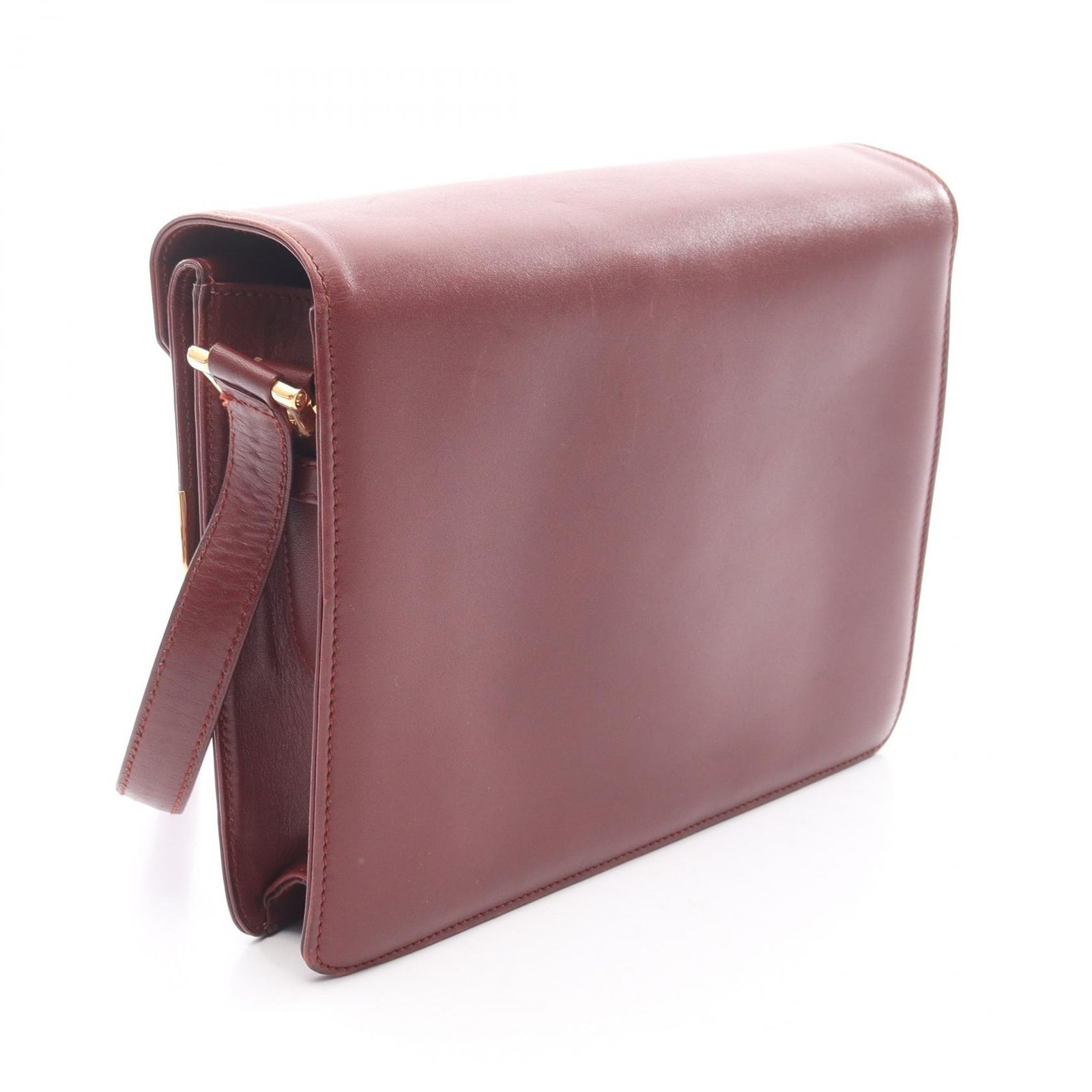 カルティエ CARTIER ショルダーバッグ マストライン ボルドー レザー マストライン ショルダーバッグ レディース Used B