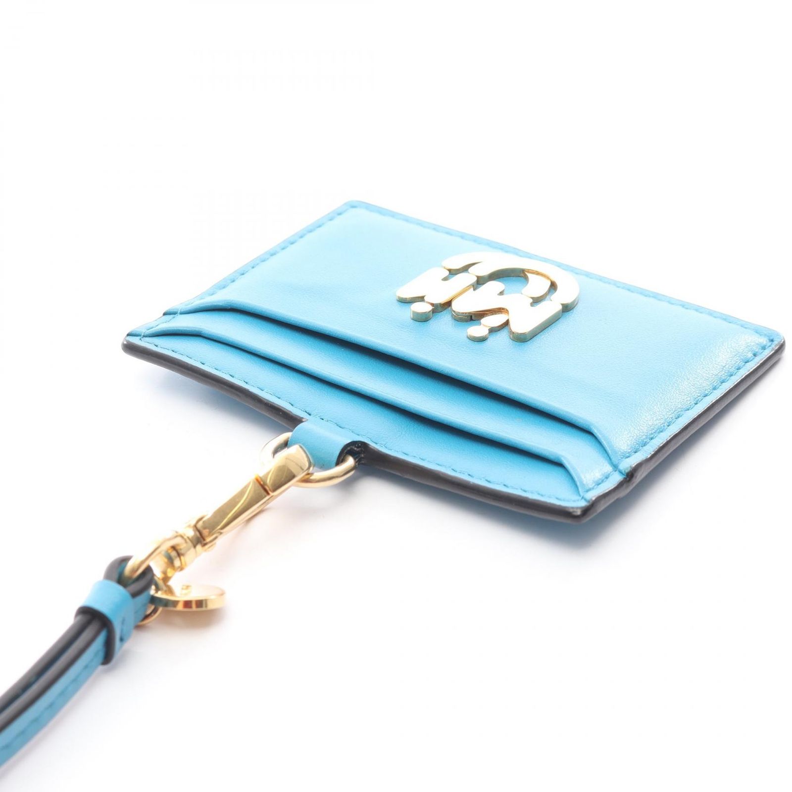  ミュウ Miu カードケース LIGHT CALF 5 MC 061 ブルー レザー レディース A カードケース 小物