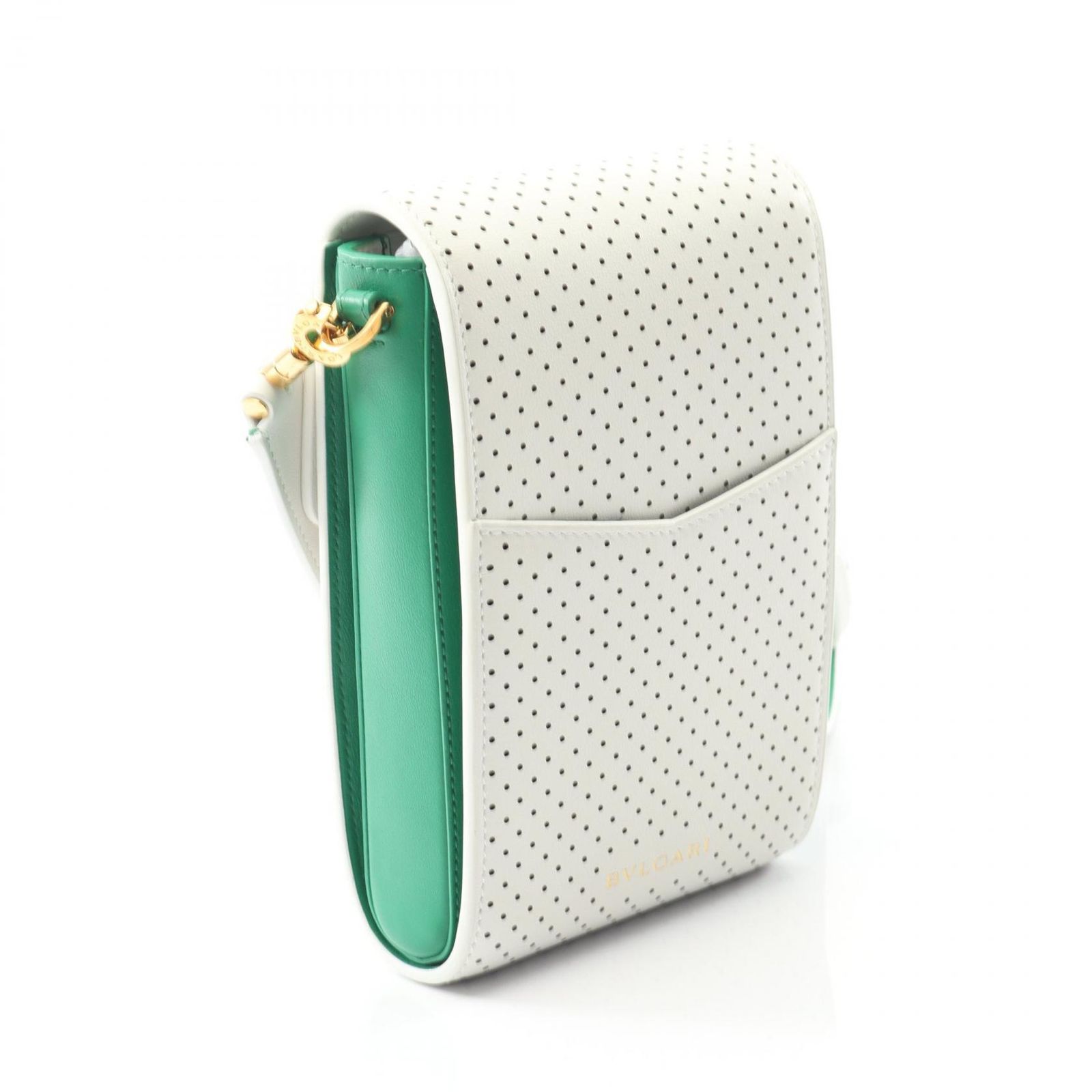 ブルガリ BVLGARI ショルダーバッグ BVLGARI × CASA BLANCA セルペンティ 292333 ホワイトアゲート テニスグリーン レザー CASABLANCA×BVLGARI ヴァーティカル チェーンポシェット