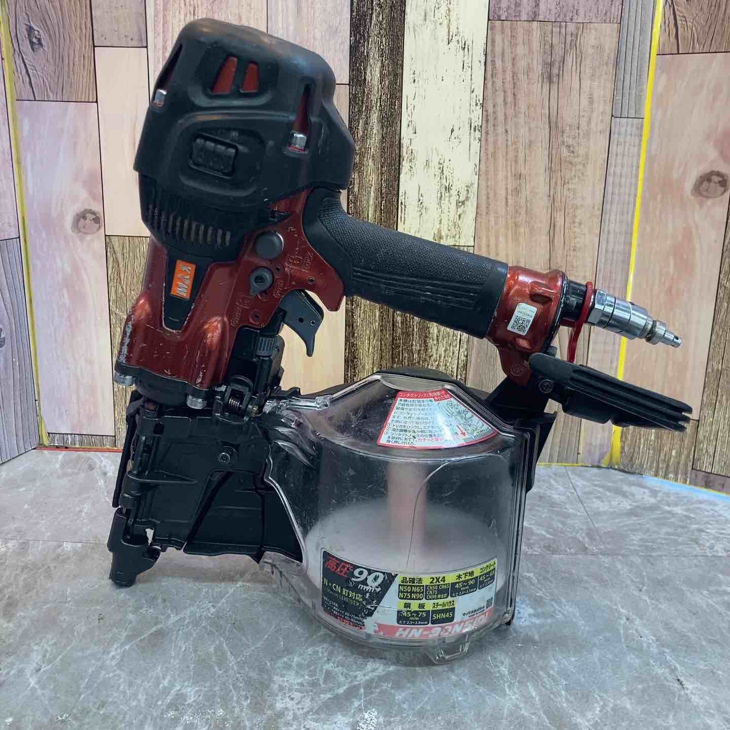 品 マックス MAX 90mm 高圧エア釘打ち機 HN-90N5 D -R マガジン割れ有り 八潮店