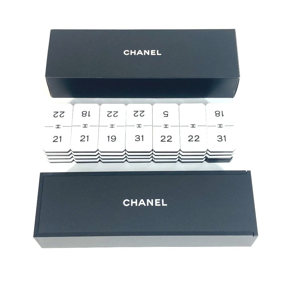 CHANEL シャネル 雑貨 ロゴ ドミノ セット プラスチック ブラック