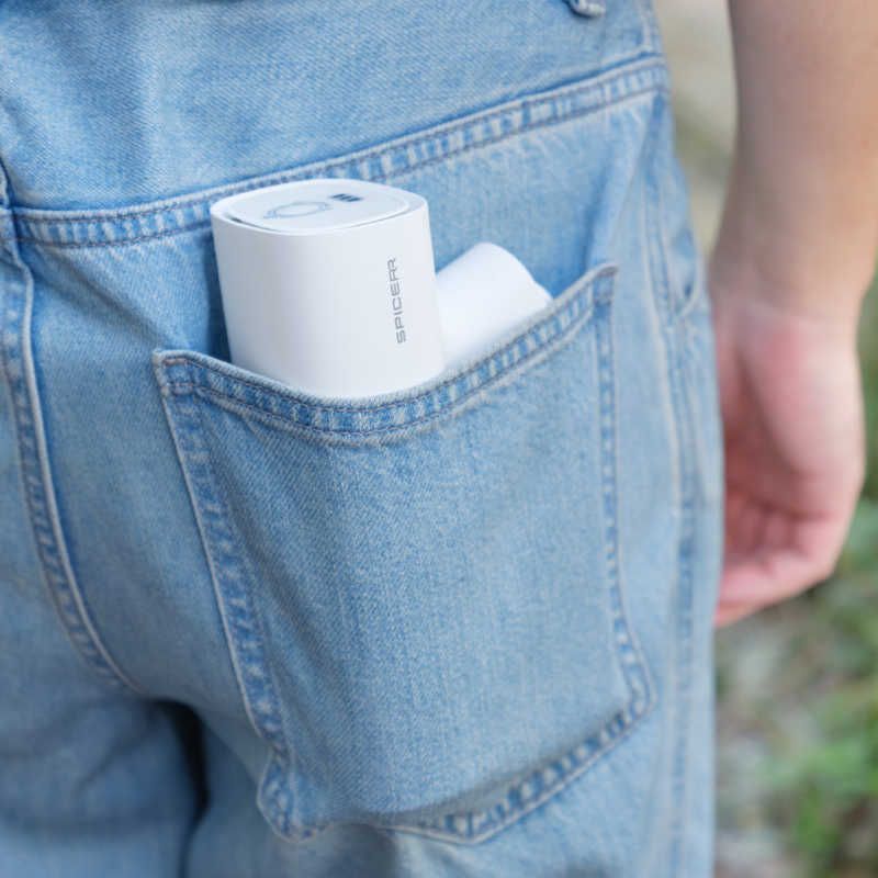 スパイサー SPICERR ポケッタブル高圧洗浄機 ホワイト SWU 201 WH