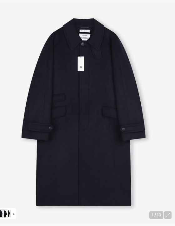 ビースロー オーバーサイズ カシミア バルマカーン コート ネイビー