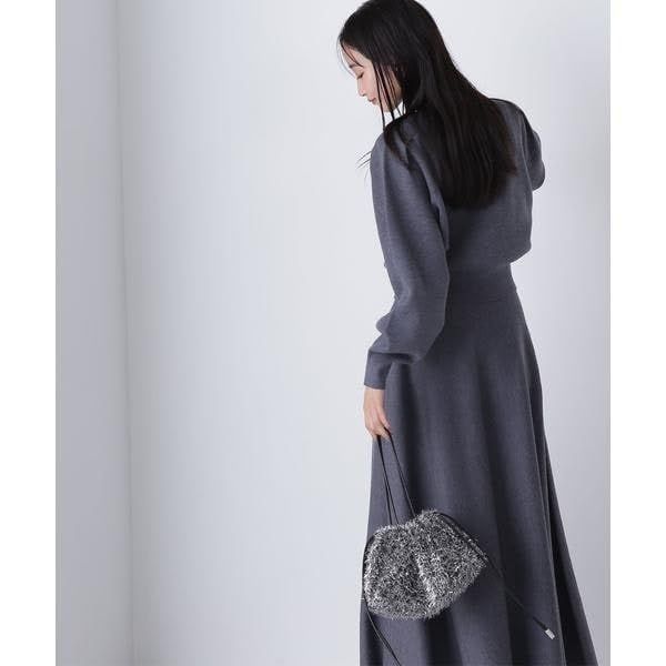  ナチュラルビューティーベーシック カジュアルドレス ダブルフェイスフ セットアップ レディース ミディアムグレー その他 フェイスケア