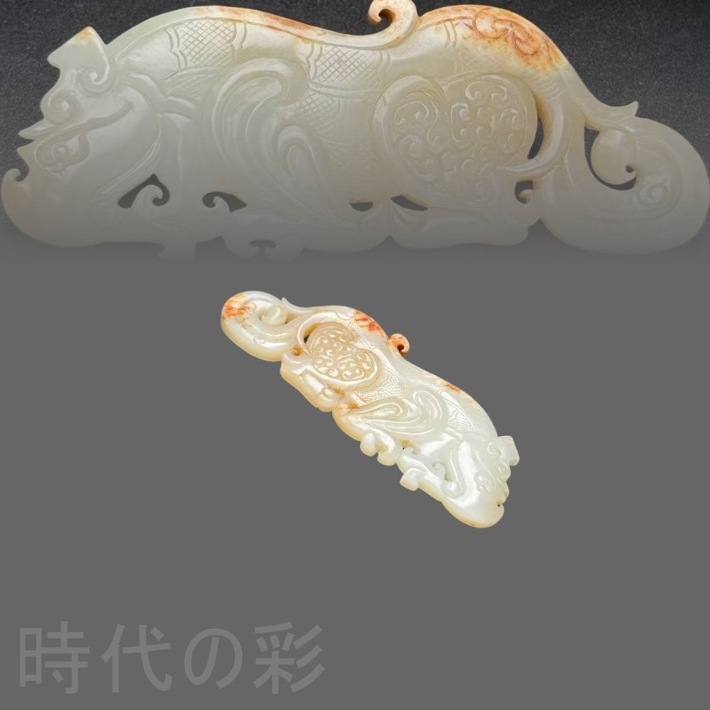 中国古美術.旧藏品.時代物.古和田玉彫り虎符.古代信物.調令千軍萬馬.造型古樸. 細工 裝身具 賞物