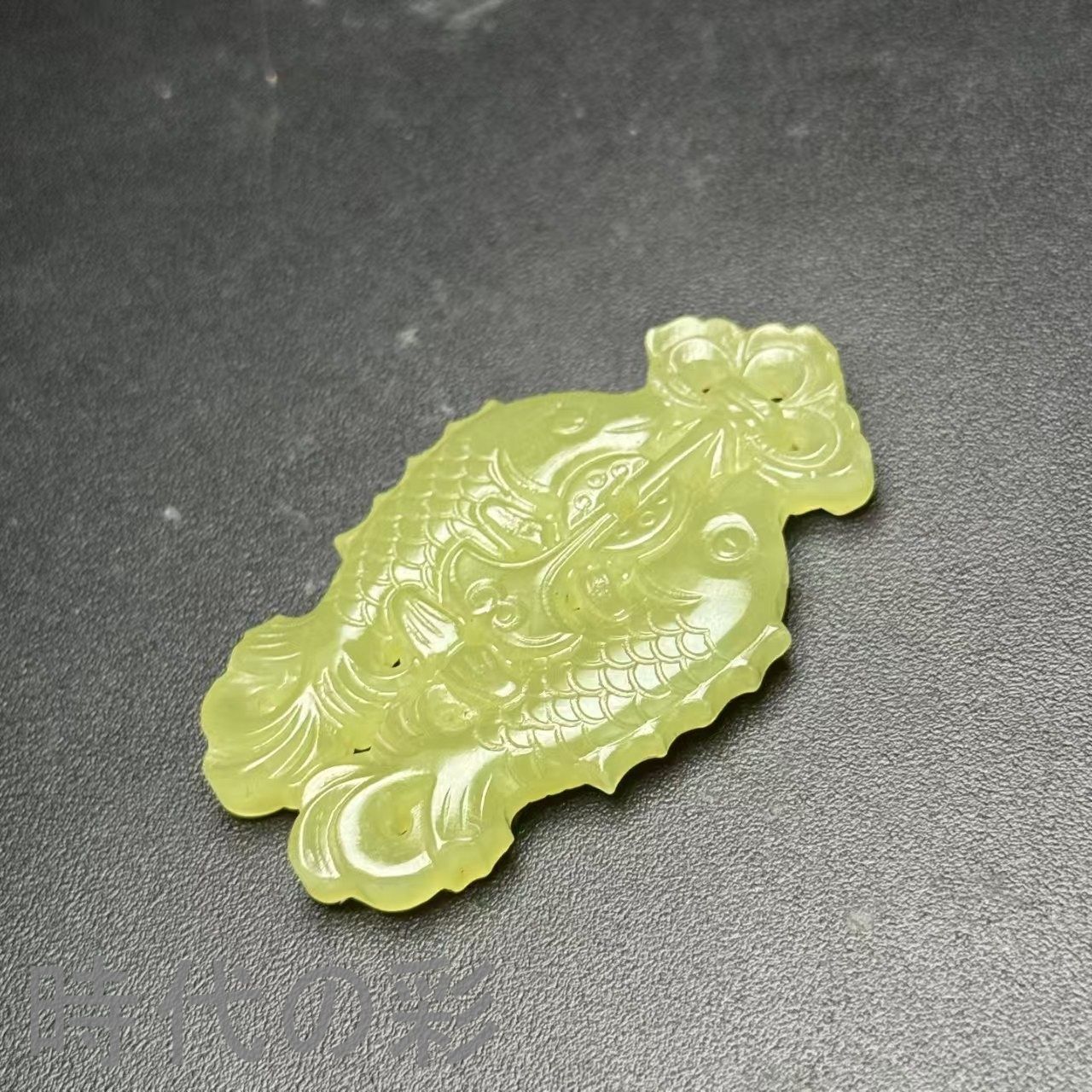 中国古美術.旧藏品.時代物.古和田老?玉玉珮.雙魚玉珮.連年有餘.極細工