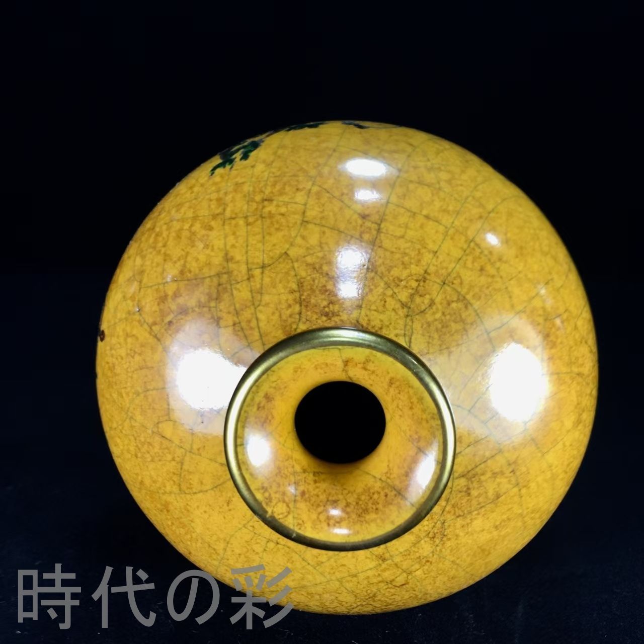 中国古美術.宋時期瓷器.官窯彩絵梅瓶.唐物.骨董品.花瓶.古陶磁器.收藏