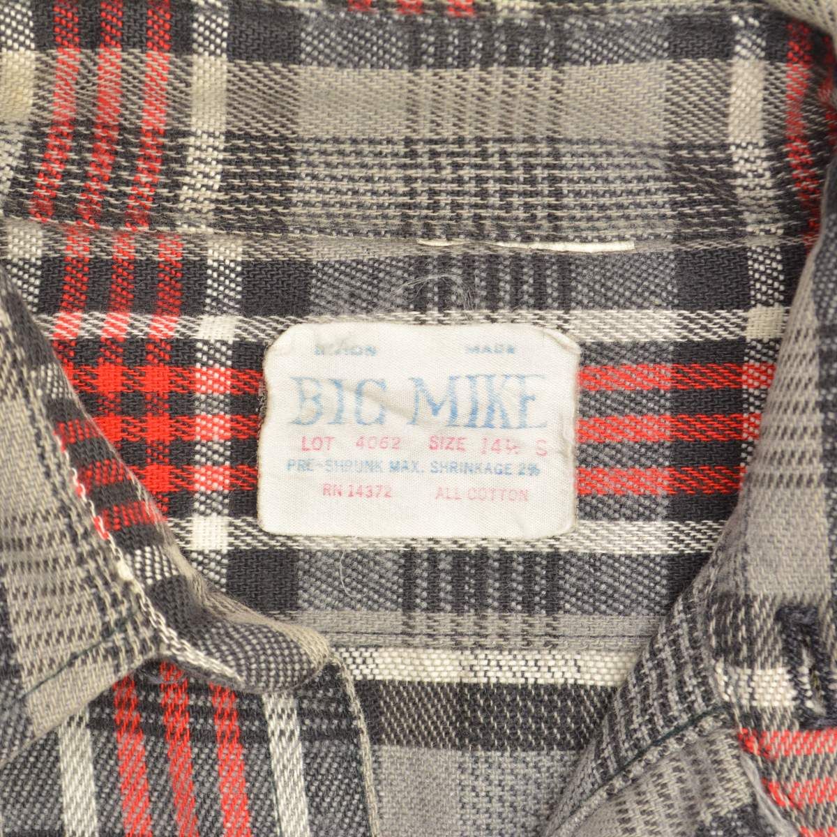 BIGMIKE】60〜70s ネル長袖シャツ - メルカリ