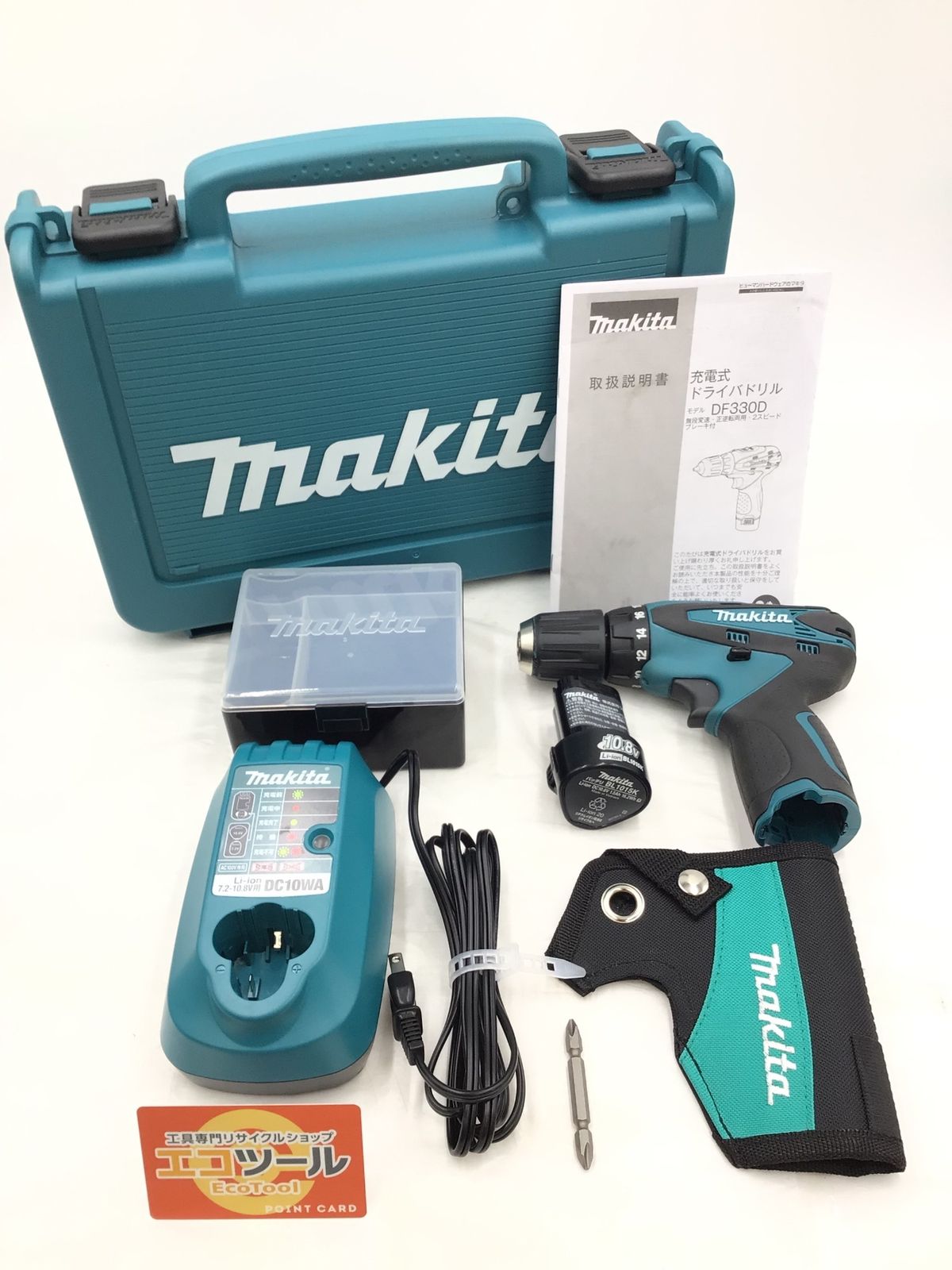 Makita マキタ 10.8V充電式ドライバドリル バッテリー1個 充電器付 DF330D IT3RKTAHJMK4 エコツール半田店 M02