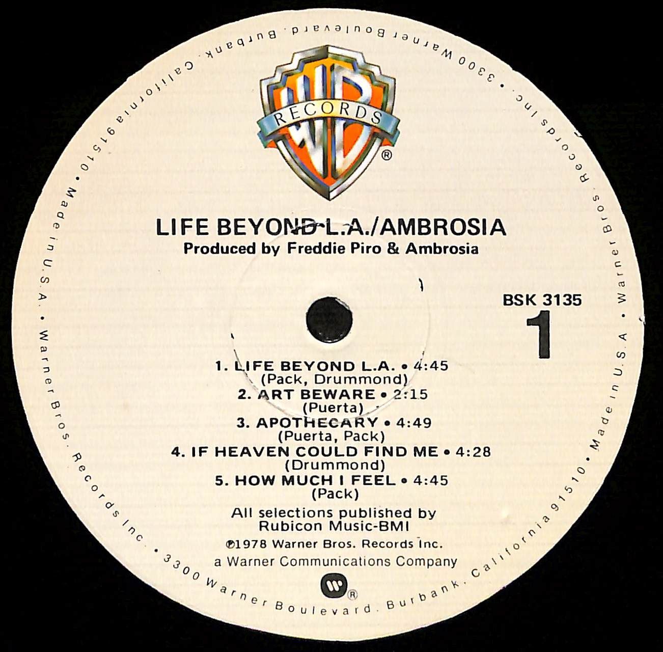 KM1352【米盤/LP】Ambrosia Life Beyond L.A. アンブロージア - メルカリ