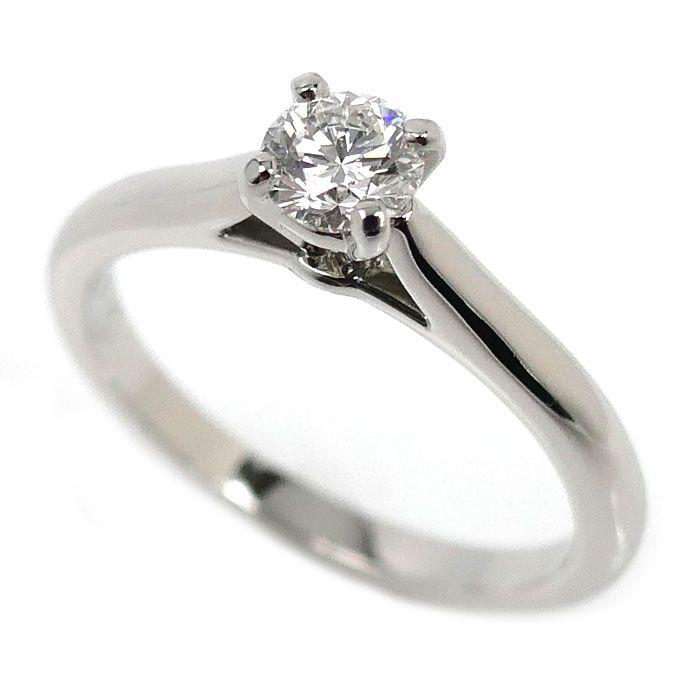 CARTIER カルティエ Pt950プラチナ ソリテール1865 ダイヤ リング 指輪 ダイヤモンド0.31ct 9号 49 3.6g レディース