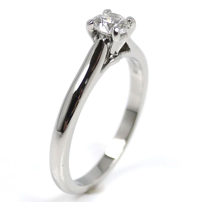 CARTIER カルティエ Pt 950プラチナ ソリテール1865 ダイヤ リング 指輪 ダイヤモンド0.31 ct 9号 49 3.6 g レディース
