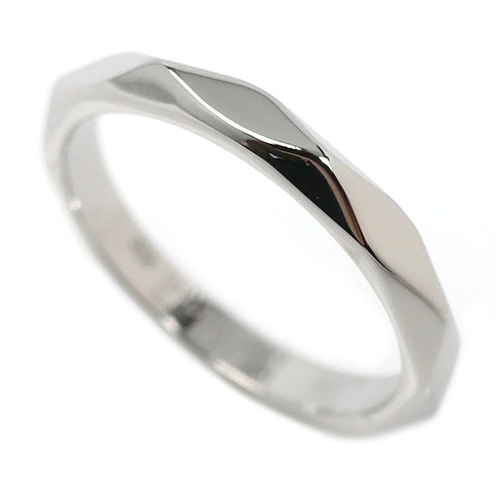 Boucheron ブシュロン Pt950プラチナ ファセット ミディアム リング 指輪 JAL00014 15.5号 56 5.0g メンズ