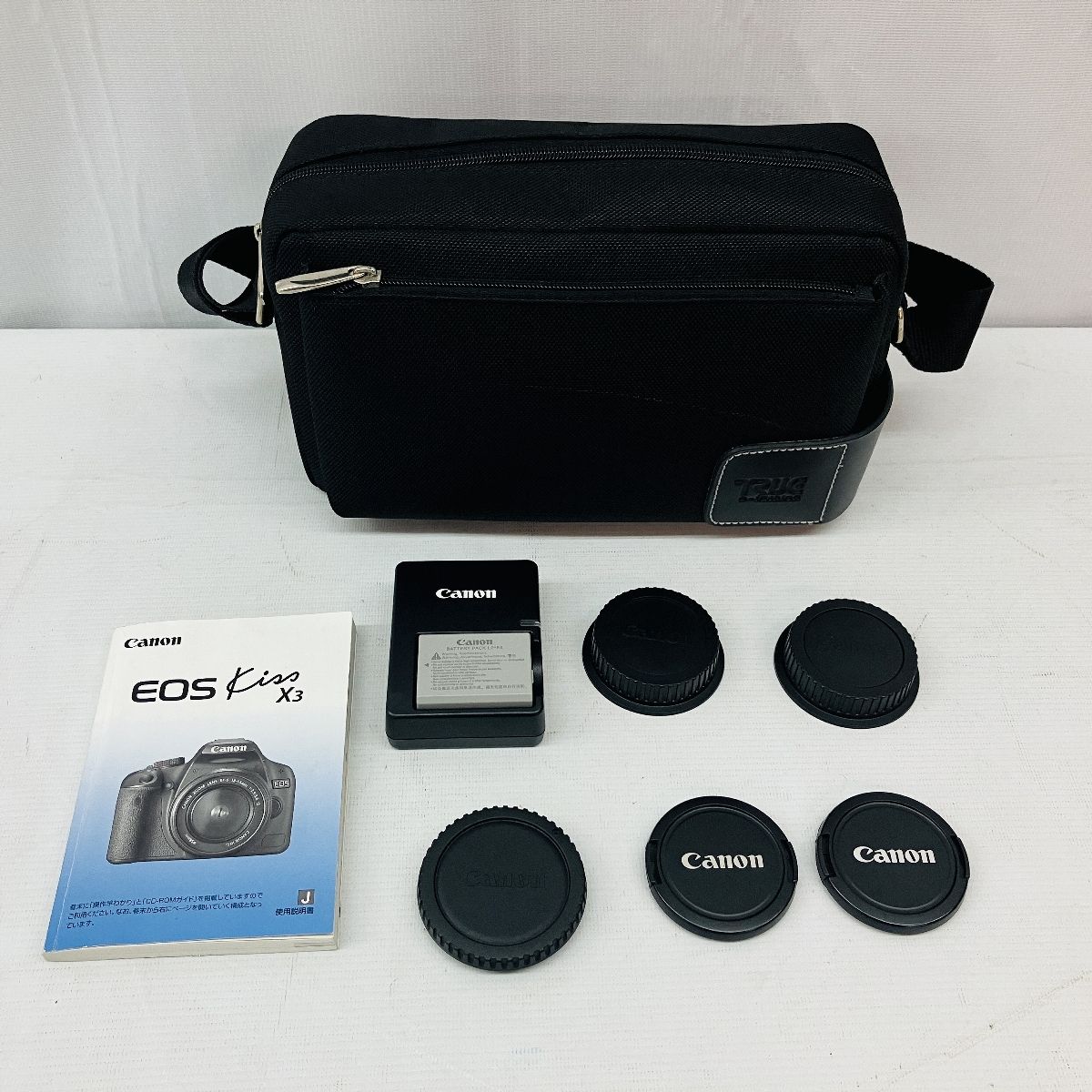 Canon EOS kiss X3 18-55mm F3.5-5.6 55-250mm F4-5.6 キャノン デジタル 一眼レフ カメラ ダブルズームキット ジャンク C10566447