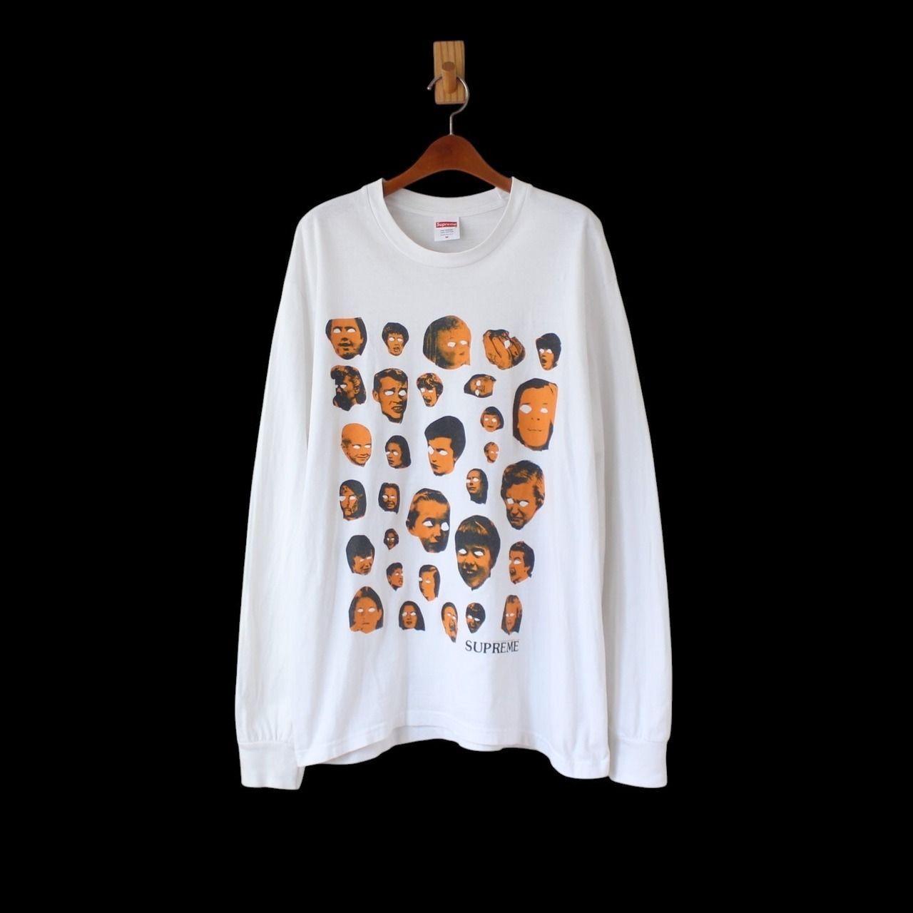 supreme 19AW 長袖 Tシャツ Faces L/S Tee USA製 白 M （w-1520922