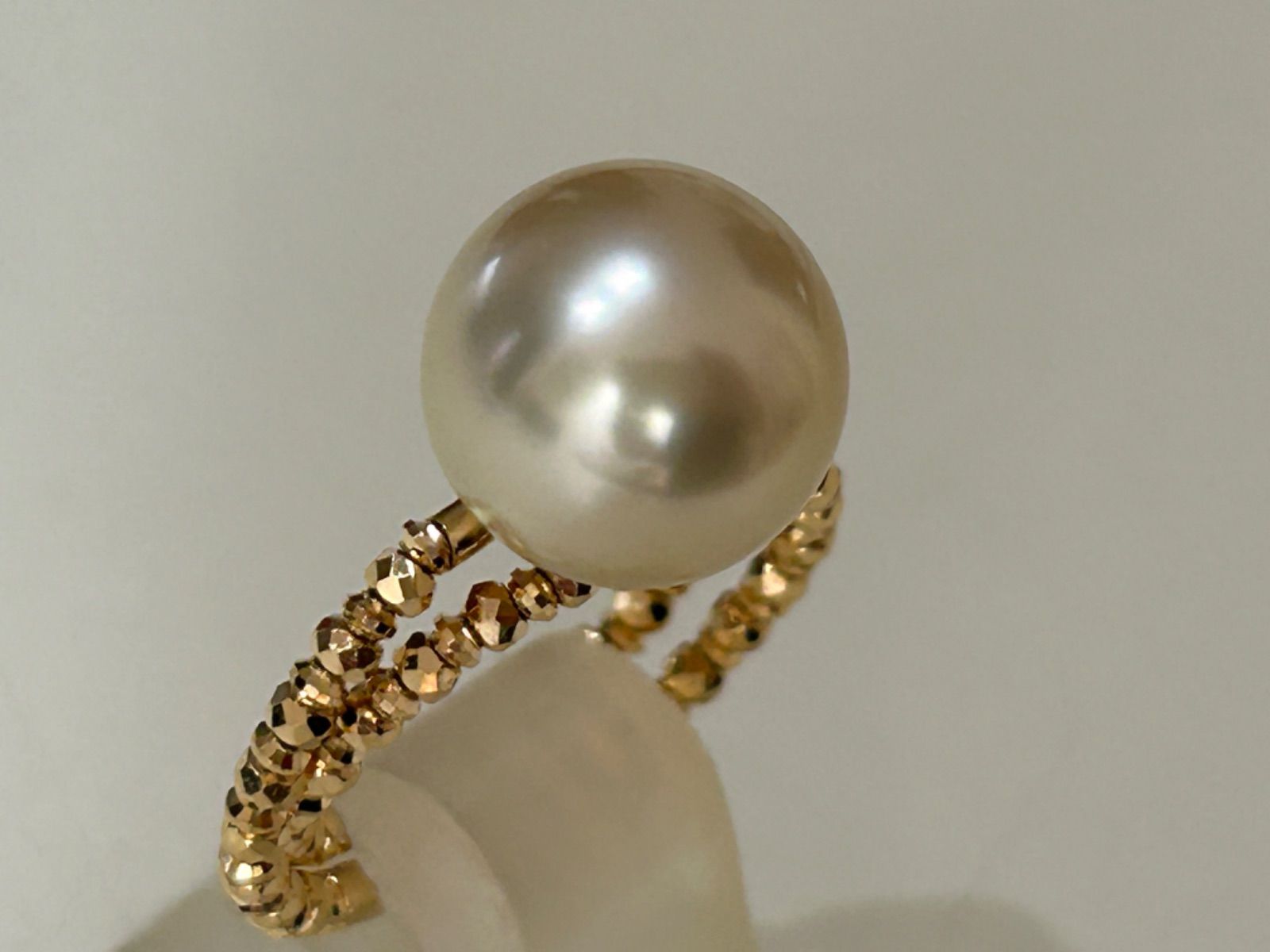 K18リング 南洋パール 11.2ミリ