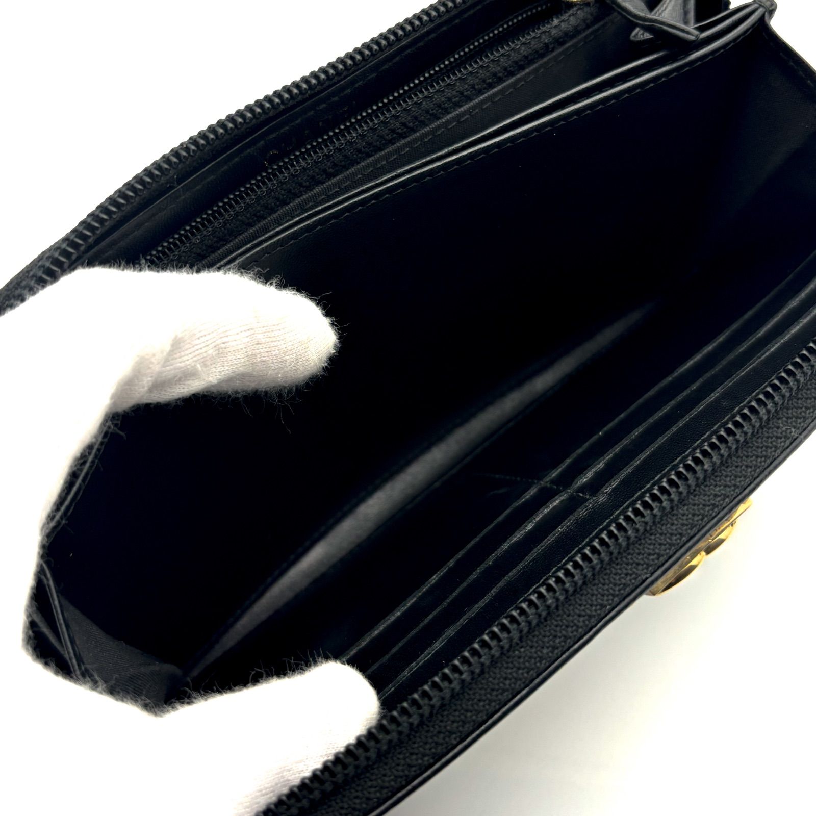 美品✨新型】シャネル 長財布 ボーイシャネル ラウンドジップ - メルカリ