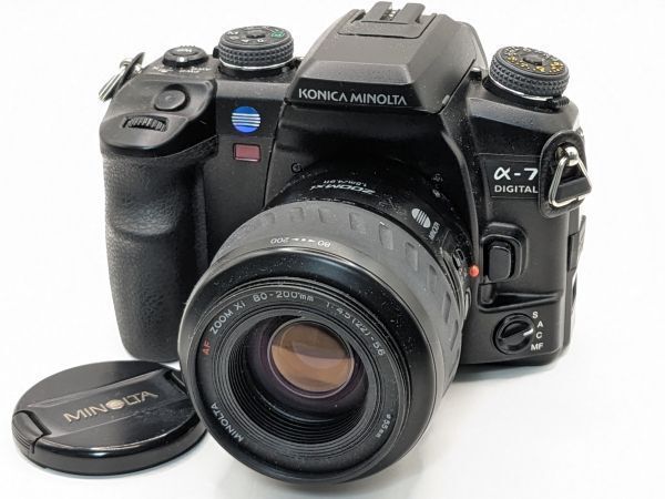 動作品 現状 MINOLTA α-7 DIGITAL ボディ AF ZOOM Xi 80-200mm F4.5-5.6 レンズセット 5169_21_15