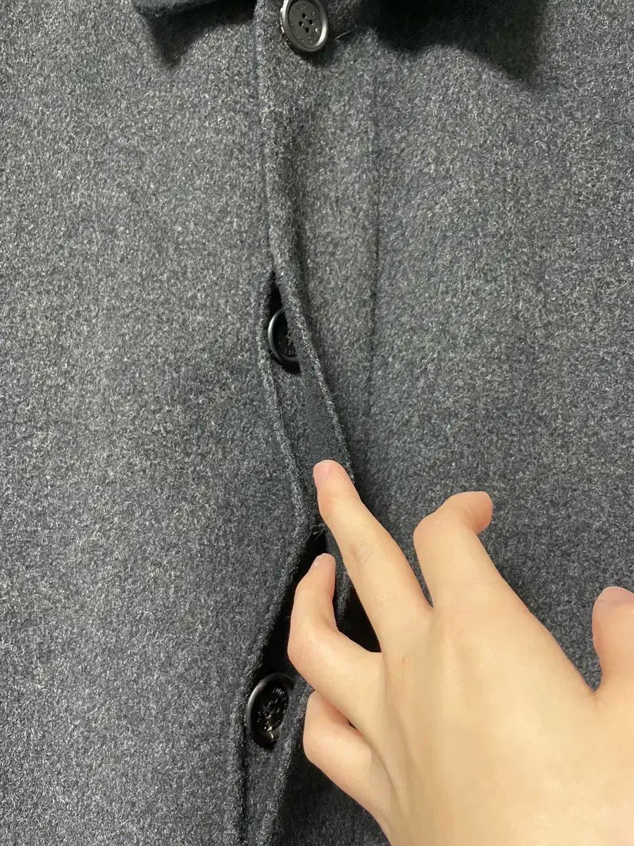 隠しボタンダウン ウール