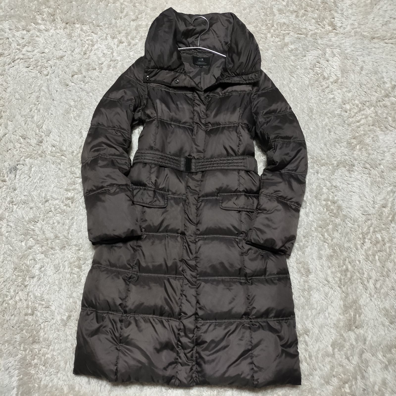 23区 ニジュウサンク スタンドカラー ベルト付き ダウンコート サイズ