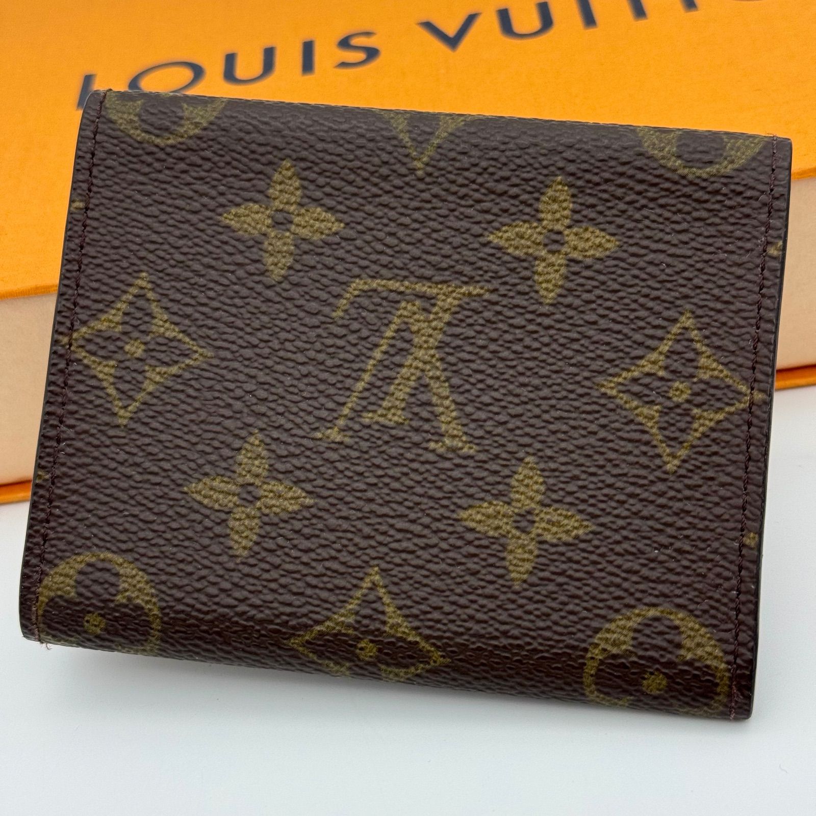 ルイヴィトン LOUIS VUITTON カードケース 名刺入れ モノグラム アンヴェロップ カルト ドゥ ヴィジット ブラウン 茶 カード入れ 名刺 定期 小物 ブランド