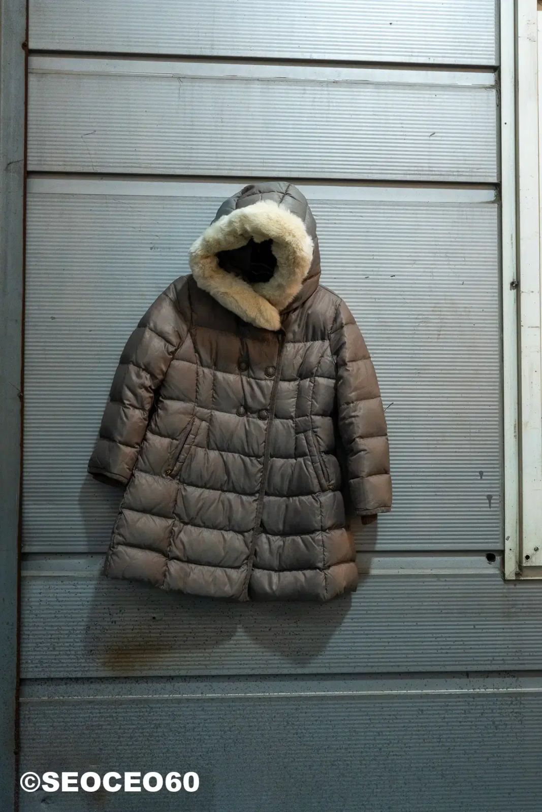 キッズダウン ビーンポール グレー 女の子 120サイズ