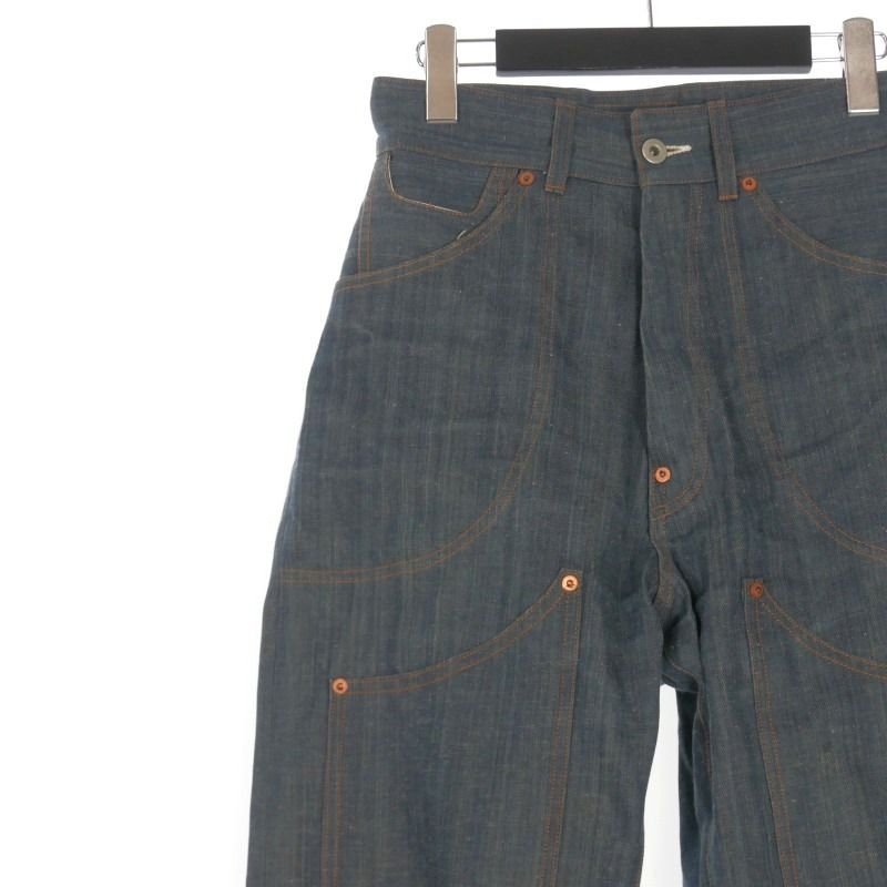 トムワークス　ダブルニーデニム　28インチ TOMWORKS(トムワークス) Wknee WORK PANTS ダブルニーデニムパンツ