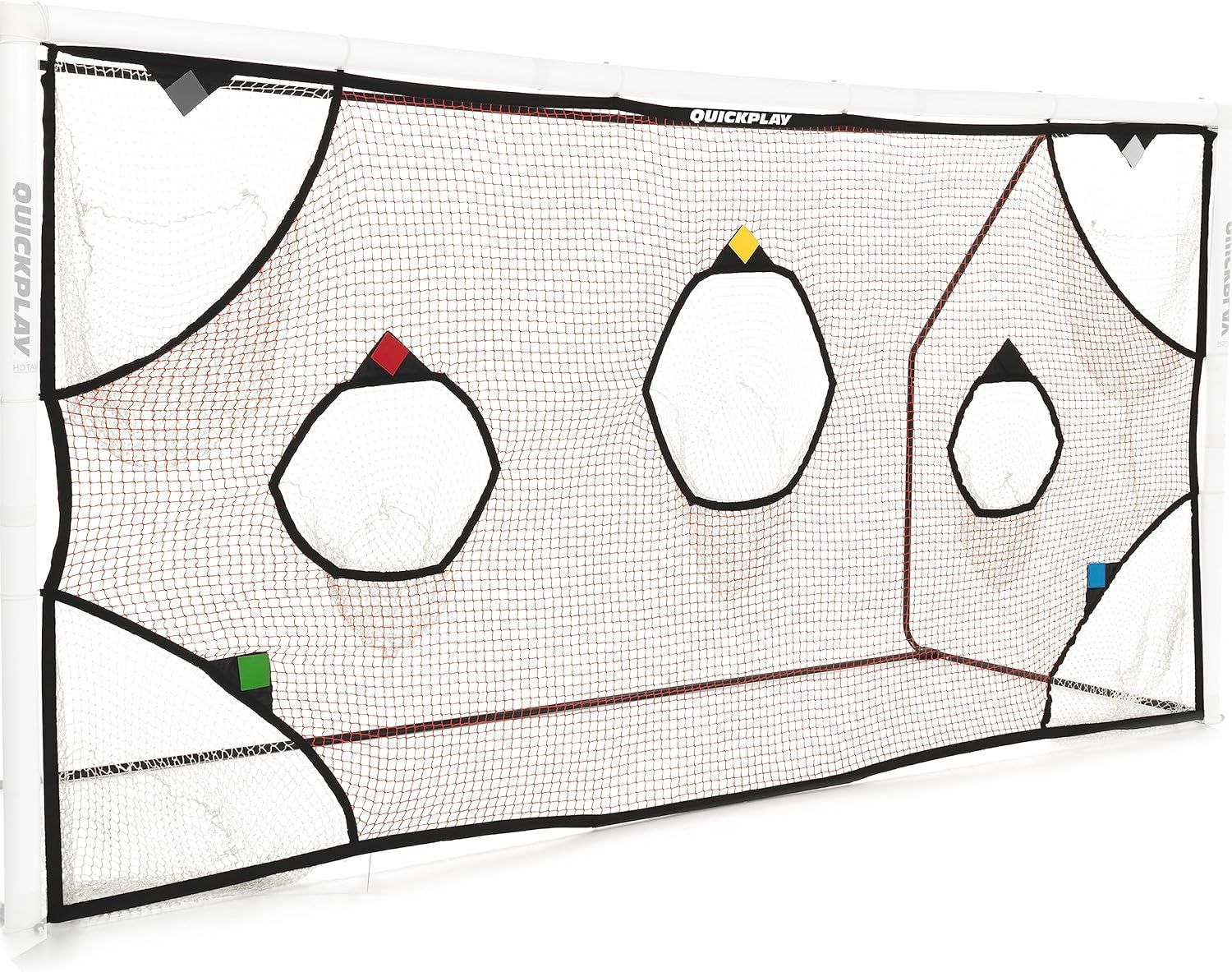 QuickPlay PRO サッカーゴールターゲットネット 7つのスコアリングゾーン – シュート練習-ゴールショット 4つのサイズから選択 ポータブルトレーニング機器 サッカーゴールフレームは含まれておりません