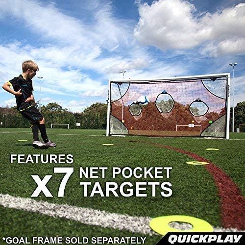 QuickPlay PRO サッカーゴールターゲットネット 7つのスコアリングゾーン – シュート練習-ゴールショット 4つのサイズから選択 ポータブルトレーニング機器 サッカーゴールフレームは含まれておりません