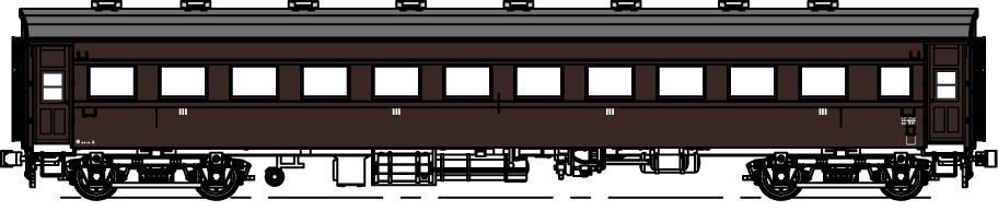 トラムウェイ HOゲージ TW 35 T Oha KN 1 オハ35キノコ折妻 布張ブドウ1号 鉄道模型 外国車両 在庫品