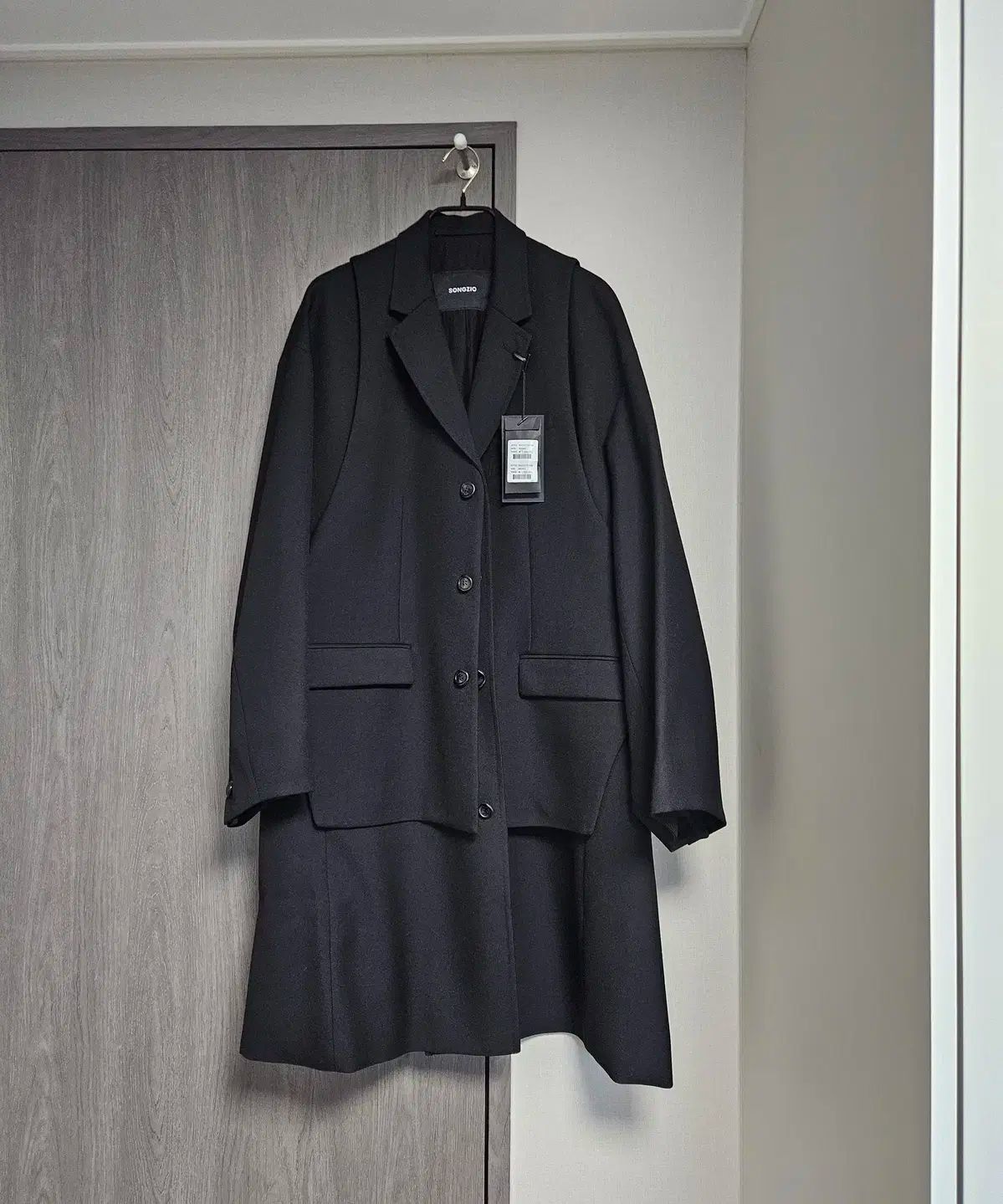 SONGZIO HOMME ソンジオ オム メタ クン KUN コート ブラック SH2CT701BK 46サイズ