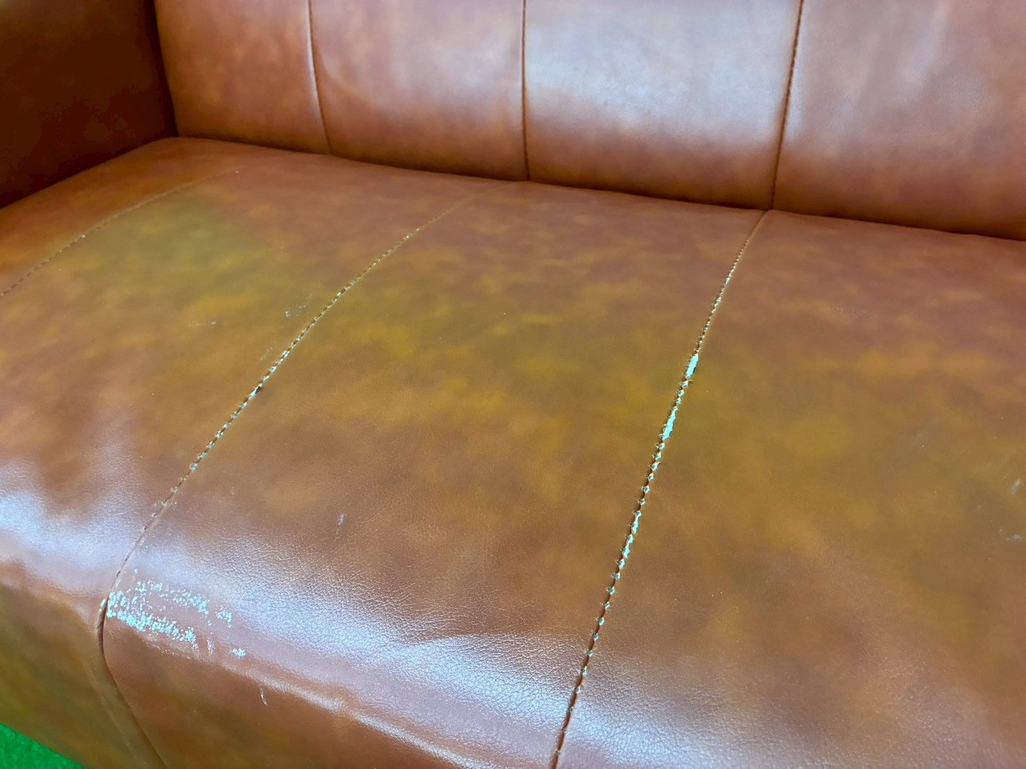 ２人掛けＰＶＣレザーソファー