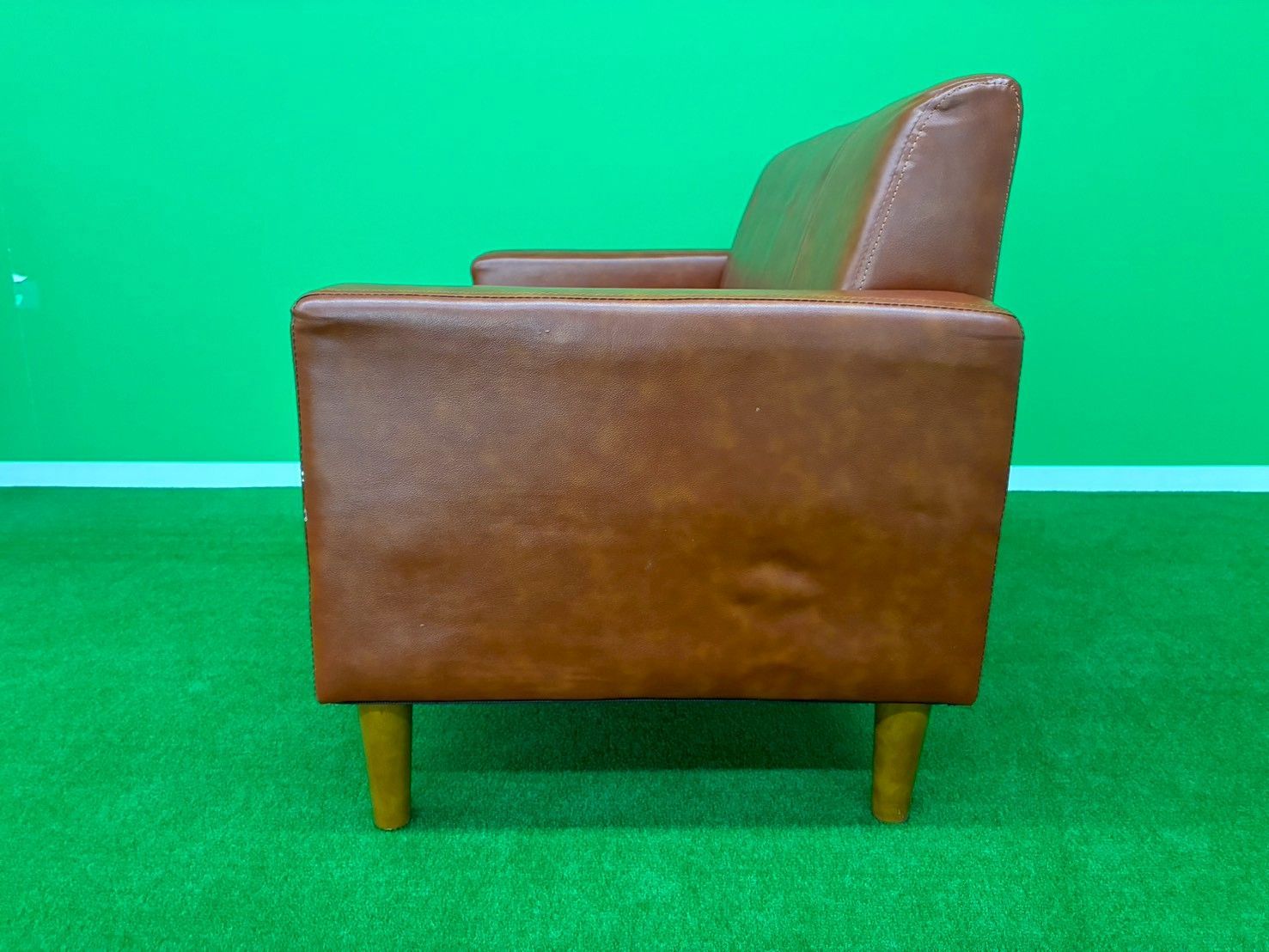 ２人掛けＰＶＣレザーソファー