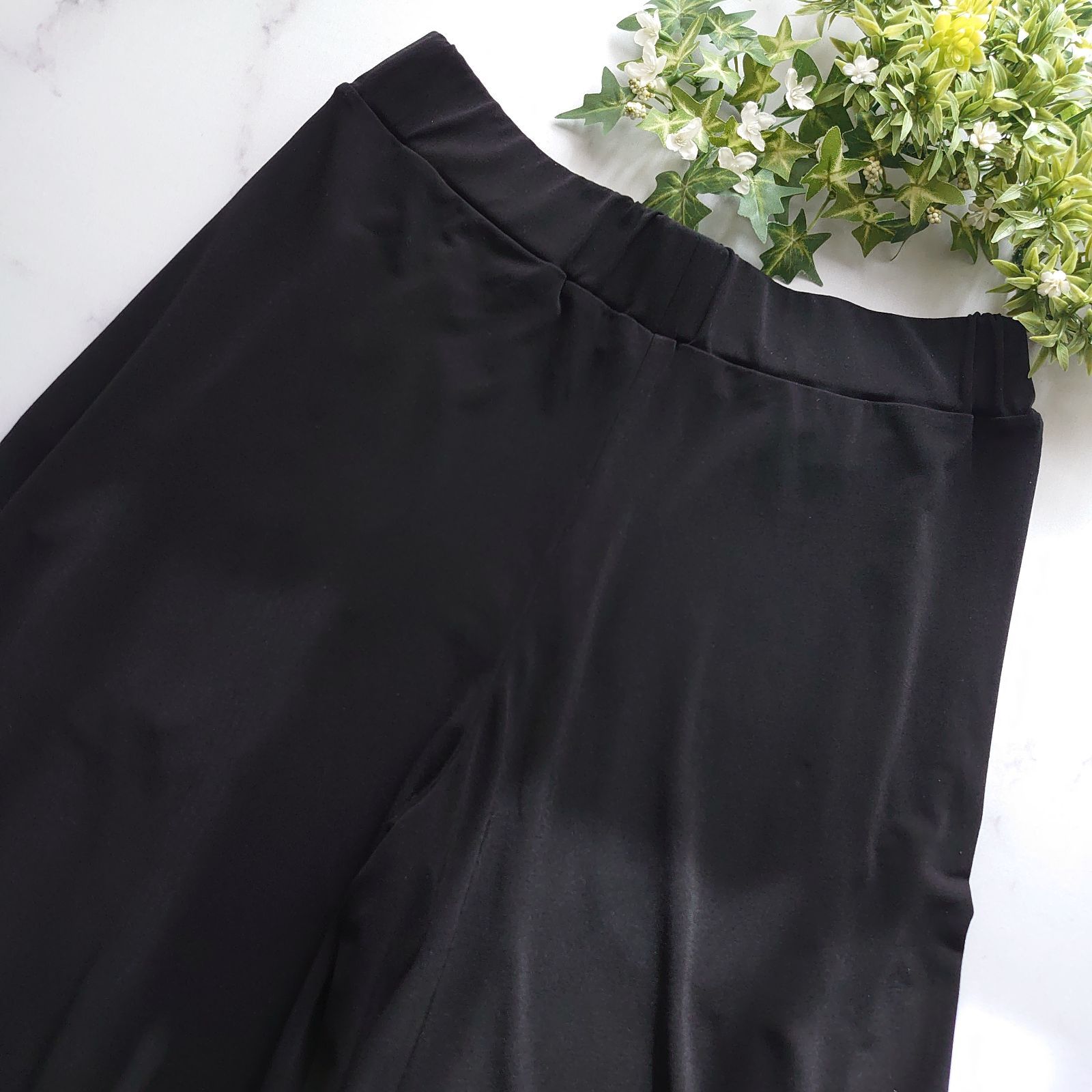 近年 デイジーリン ウォッシャブルオールデイパンツ ウエストゴム ストレッチ 黒