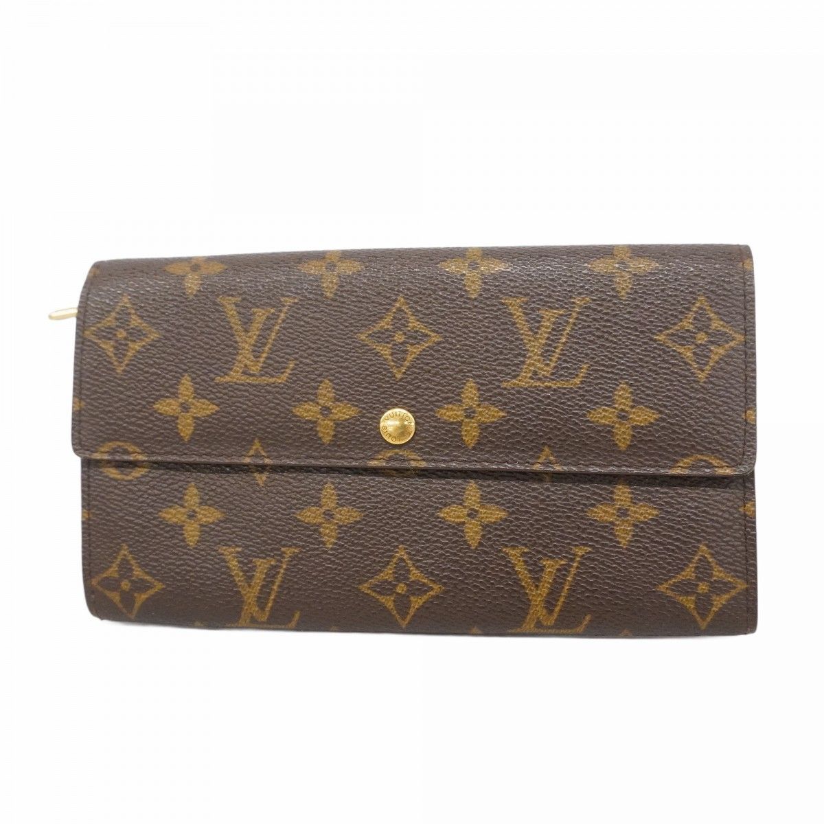 5oc1662 ルイヴィトン 長財布 モノグラム ポシェットポルトモネクレディ M61725 ブラウン レディース