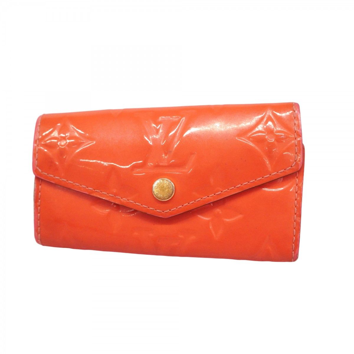 5 oc 1677 ルイヴィトン キーケース ヴェルニ ミュルティクレ4 M 90913 ローズリッチ レディース