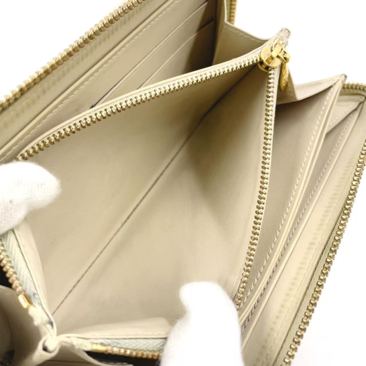 ラウンドファスナー エナメルレザー